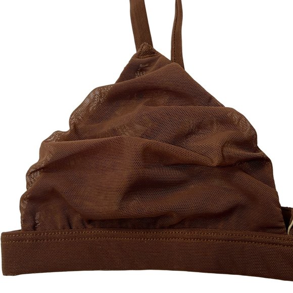 SKIMS Mesh Triangle Bralette Jasper XS - Picture 5 of 10